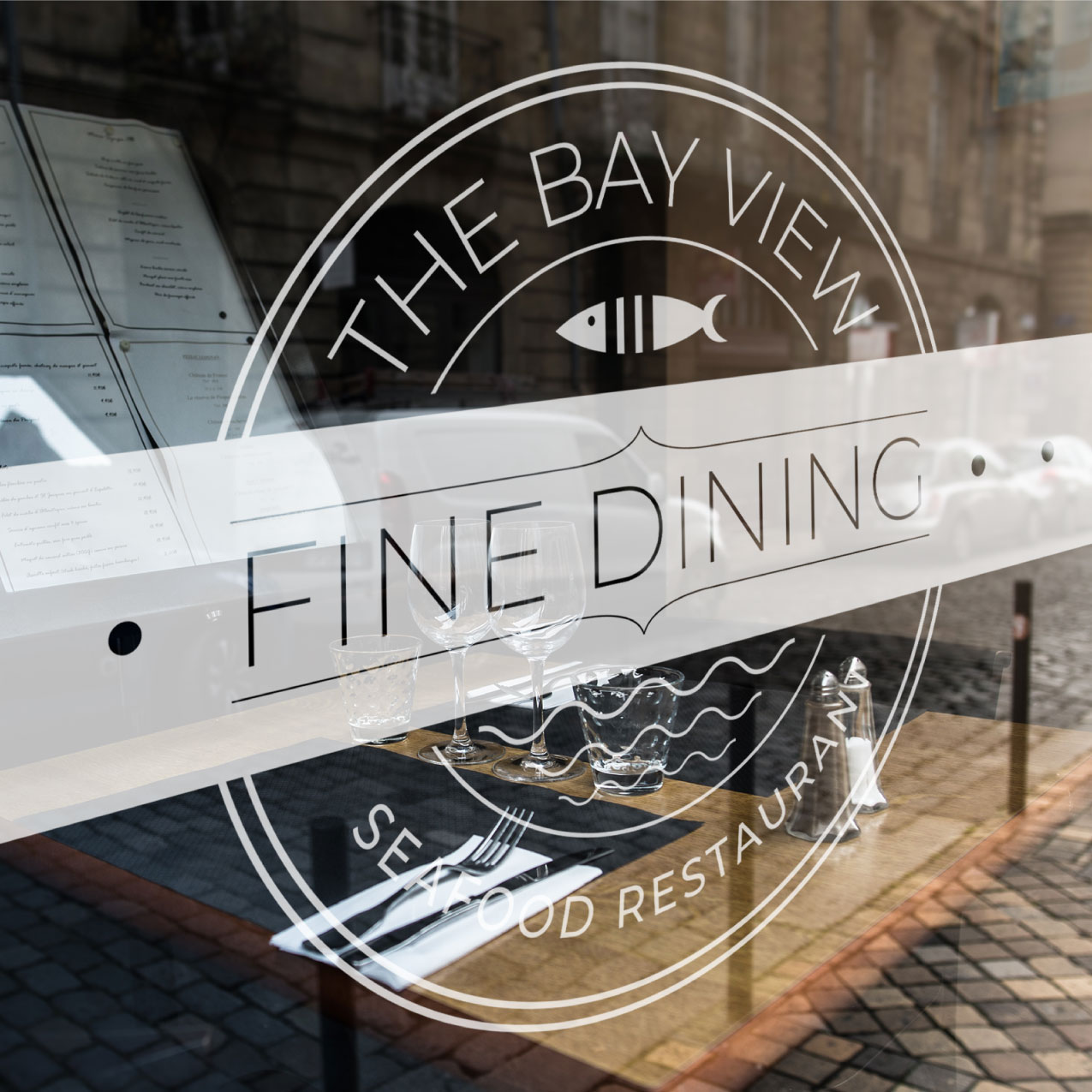 Vinyl window graphic